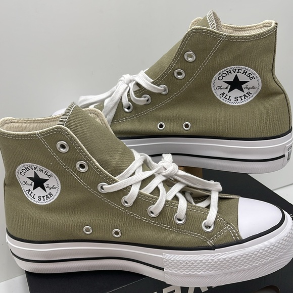 Converse WMNS CTAS LIFT HI
MOSSY SLOTH/WHITE/BLACK A07571F Platforms Sneakers - Picture 10 of 16